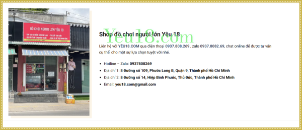 Yeu18.com Shop đồ chơi tình dục uy tín chất lượng.